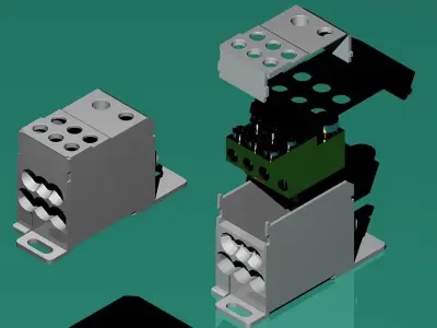 125A connector Free 3D model