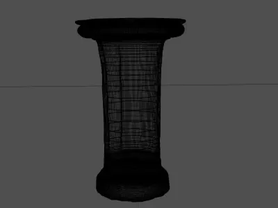 Pedestal stone column Low-poly 3D model