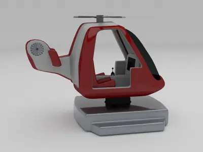 Coast Gurad Kiddie Ride Low-poly 3D model