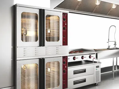 restaurant equipment 03 commercial kitchen Low-poly 3D model