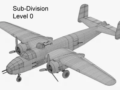 B-25 Mitchell 3D model