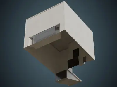 Building 9A Low-poly 3D model