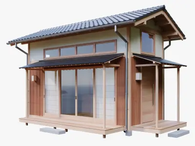Japanese Style Small House 3D model