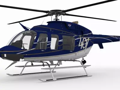 Bell 407 Low-poly 3D model