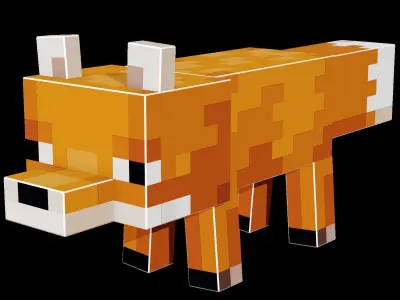 Minecraft Fox 3D Model 3D model