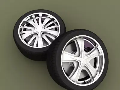 Car rotating rim Free low-poly 3D model