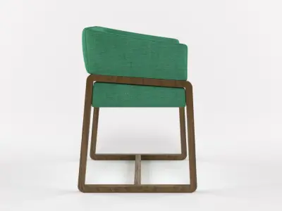 Chair dining - emerald Free 3D model