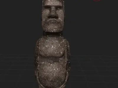 Easter Island Moai Statue High Poly 3D model