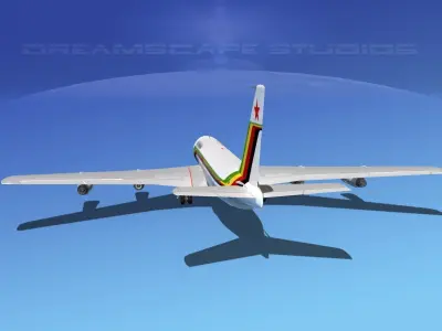 Boeing 707 Air Zimbabwe 3D model