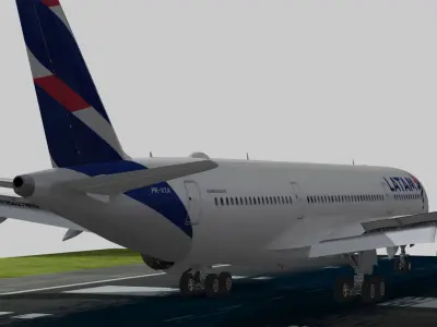 Airbus A350-900 XWB LATAM Airlines Low-poly 3D model