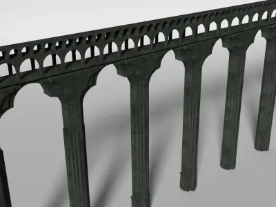 Aqueduct Section Low-poly 3D model