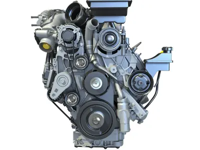 V8 Turbo Engine Models 3D model