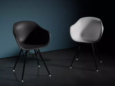 Plastic chair Free low-poly 3D model purchase