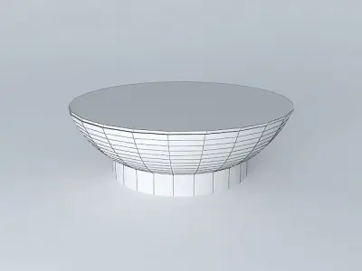 mesa de centro rattan e vidro coffee table rattan and glass Free 3D model