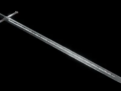 Narsil or Anduril sword LowPoly Low-poly 3D model