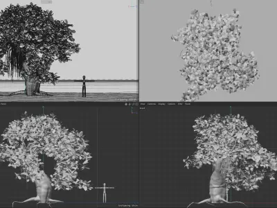 Alien Fantasy Plant Tree 01 3D model
