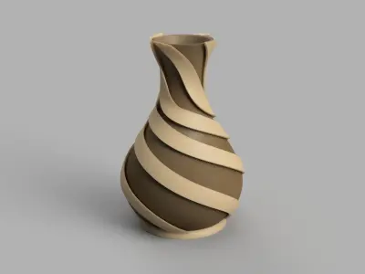 Flower vase 01 Free 3D print model