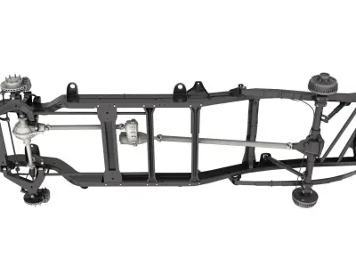 PICKUP TRUCK CHASSIS 7 3D model