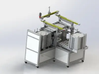 Stacking machine Low-poly 3D model