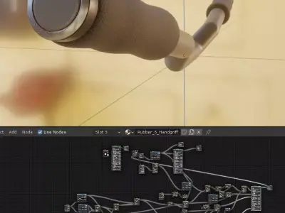 E-Scooter Handlebar with procedural PBR material setup 3D model