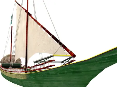 3D Ottoman Boat model 3D model