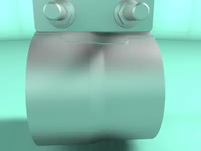 Tube clamp and adapter 3D model