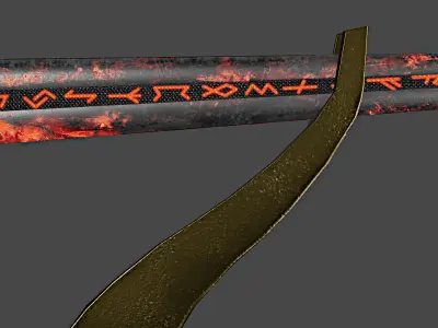 Tyrfing sword in stone box Free low-poly 3D model