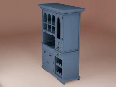 Antique Hutch Free 3D model