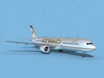 Boeing 767-400 Etihad 3D model