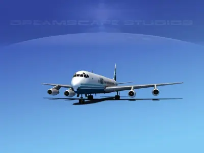 Douglas DC-8-63 Air Transport Intl 3D model