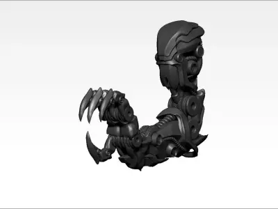 robotic mechanical dragon dinosaurs claw arm kitbash 3D print model purchase