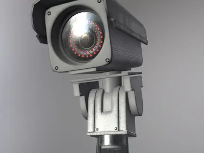 CCTV Exterior Surveillance Camera Free low-poly 3D model