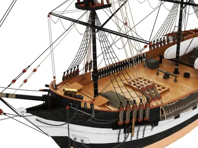 Old ship Beagle model 3D model