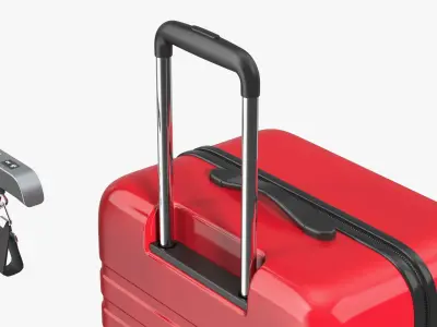 Portable Travel Luggage Weigher with Hard Shell Rolling Luggage 3D model