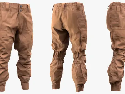 Tactical Pants 24 - All MH Bodies and UE5 Skeletons - Rigged Low-poly 3D model