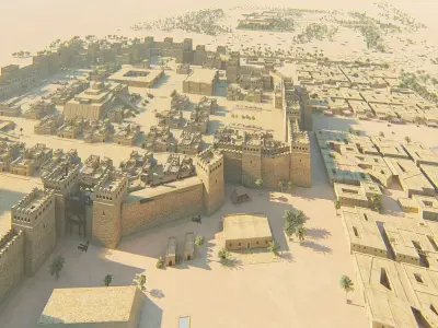 Historic city Kaspuur-Ancient City babel 3D model