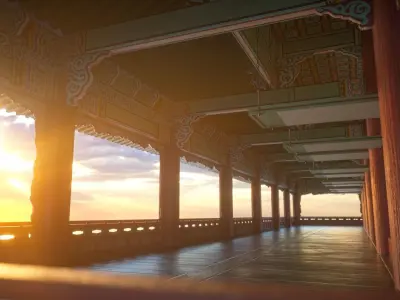 Korea Gyeongbokgung Gyeonhoeru -Joseon Palace 3D model