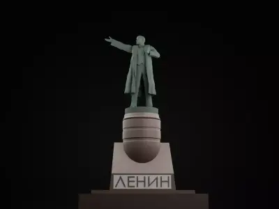 Vladimir Lenin Statue Monument 3D model