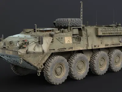 M1126 Stryker Unarmed Game Ready Low-poly 3D model
