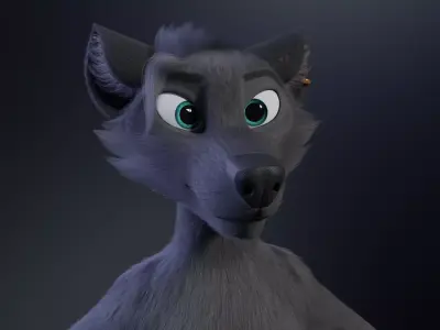 Fenrir Anthro Wolf Free 3D model