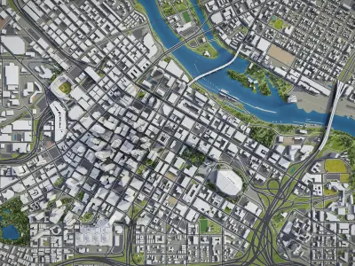 Minneapolis Low-poly 3D model