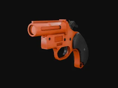 Flare Gun Low-poly 3D model