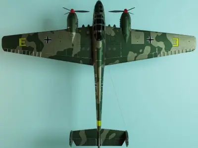 Messerschmitt Bf 162 - Jaguar - THE FAST LIGHT BOMBER - Low-poly 3D model