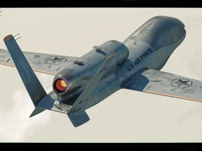  RQ 4 Global Hawk  Drone Low-poly 3D model