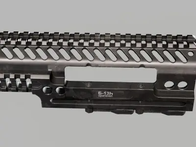 AK B-13n ZENIT CO Long Handguard Low-poly 3D model