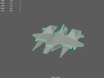 Sci-fi Military drone - 01 Low-poly 3D model