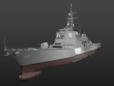 JMSDF Kongo class guild missile destroyer 3D model