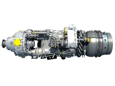 Set of Turboprop Engines 3D model
