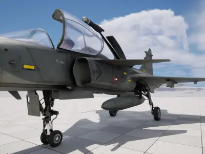 Rigged JAS-39 Gripen Fighter 3D model