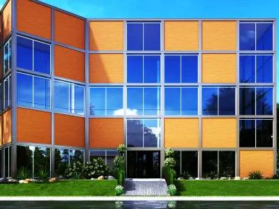 Building 003 Low-poly 3D model